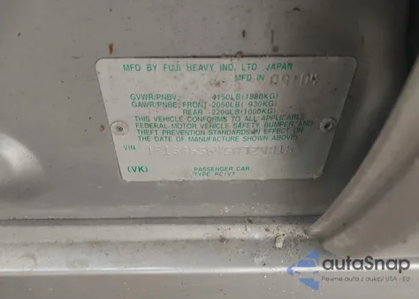 2005 Subaru Forester 2.5Xs z USA, uszkodzony, nr VIN JF1SG65645H729816